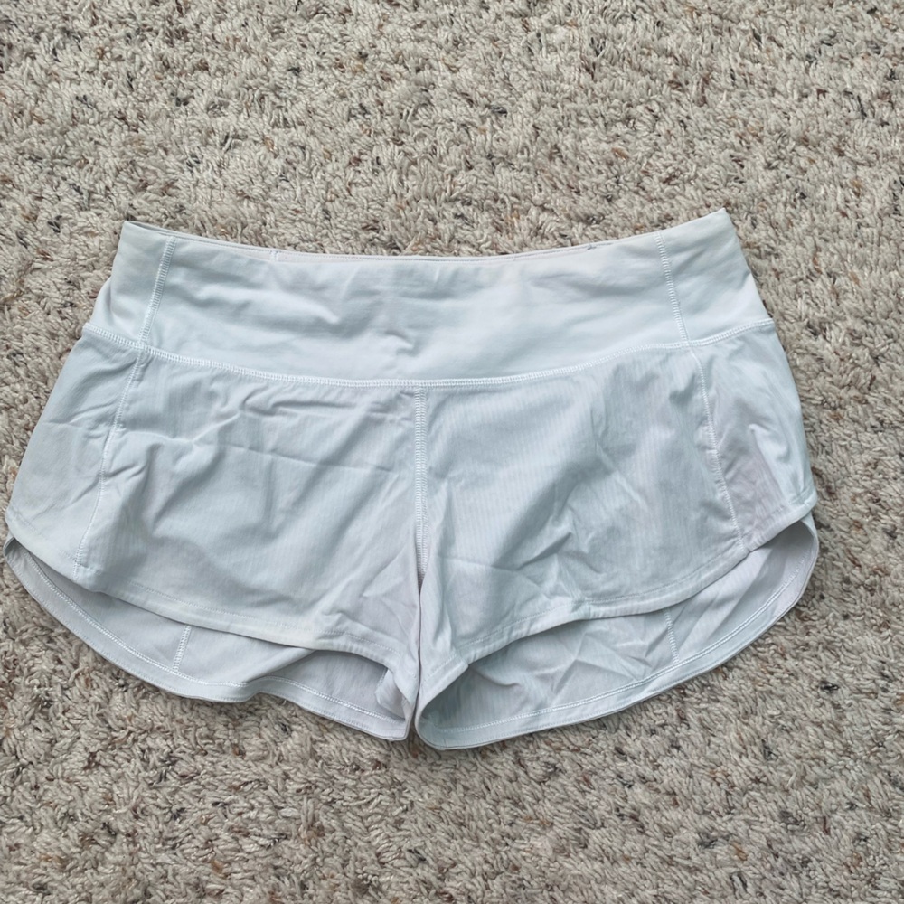white speed up shorts size:4